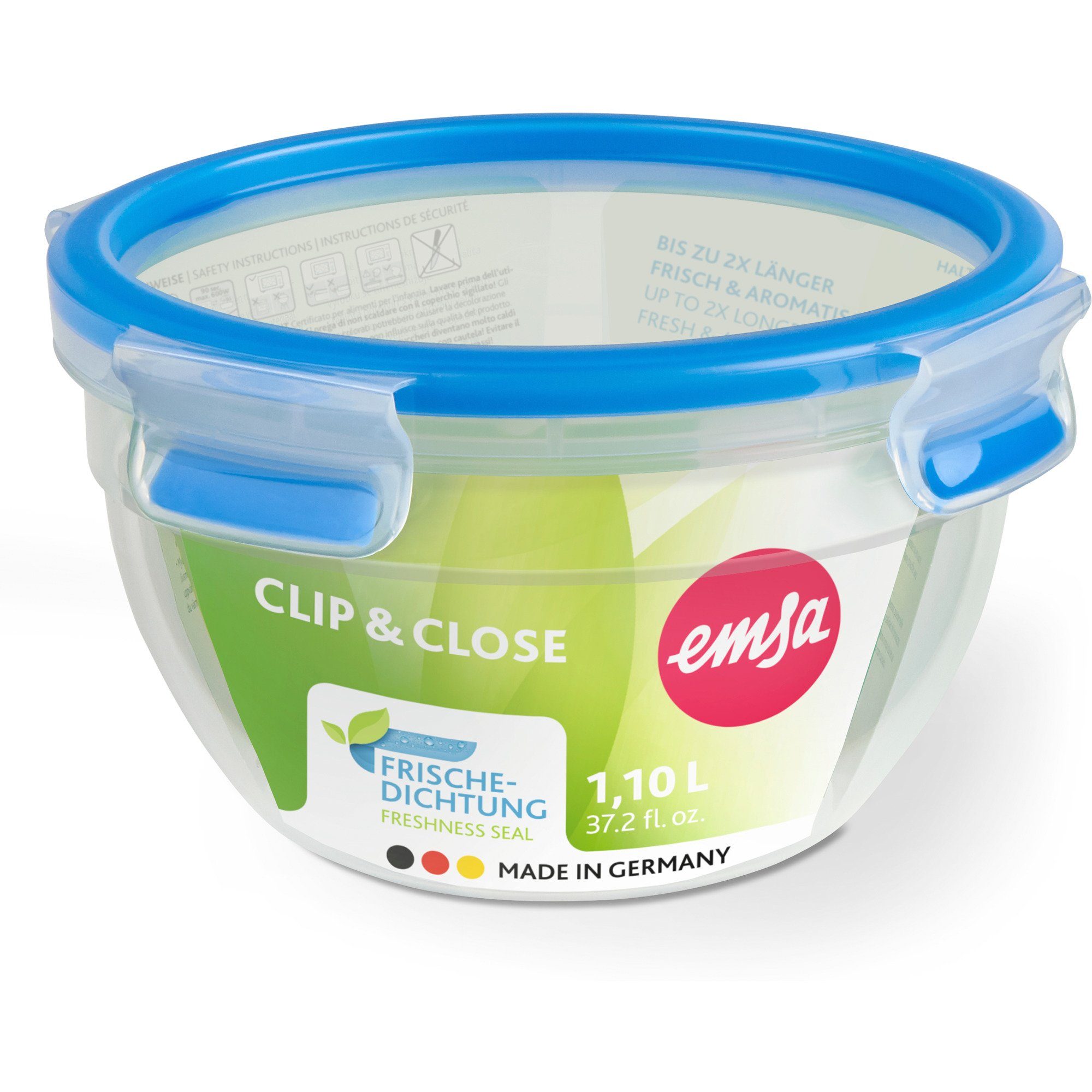 Emsa Lunchbox Emsa CLIP & CLOSE Frischhaltedose 1,1 Liter, Dose