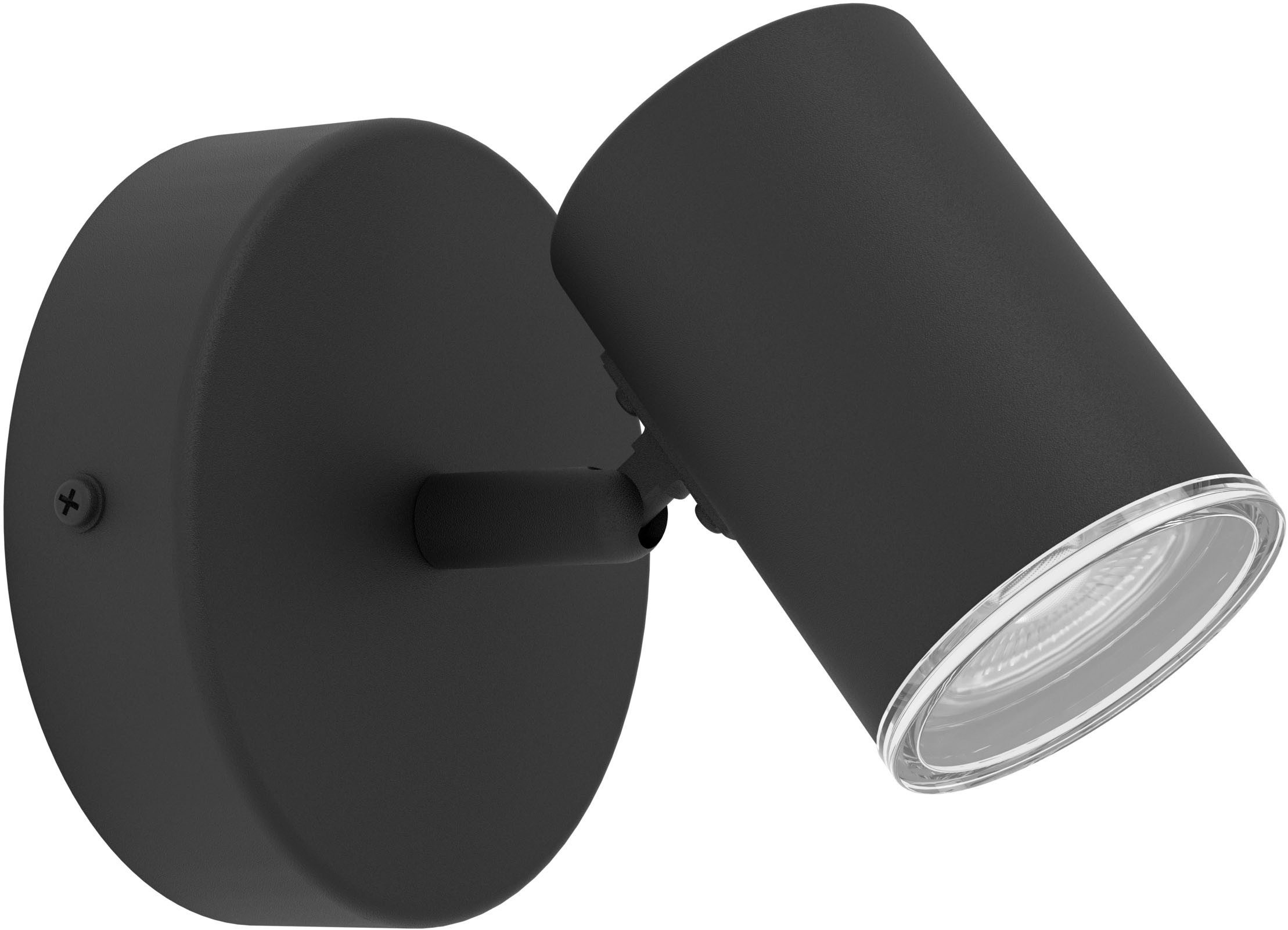 EGLO Deckenleuchte CONSUMA 1 Spotlampe - Stahl - GU10 - 1X5W - IP44, ohne Leuchtmittel, Wandleuchte, Wandspot, schwenkbar, Strahler, L11 x H11,5 x AL13 cm