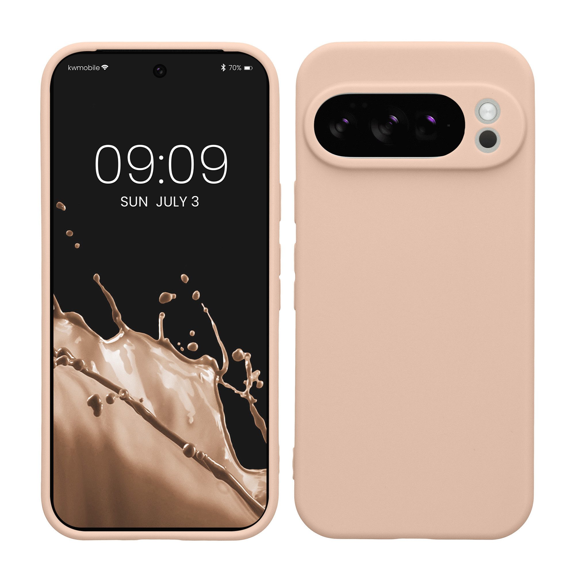 kwmobile Smartphone-Hülle Handyhülle für Google Pixel 10 Pro Hülle, Weiches Handy Silikon Case - Schutzhülle Cover