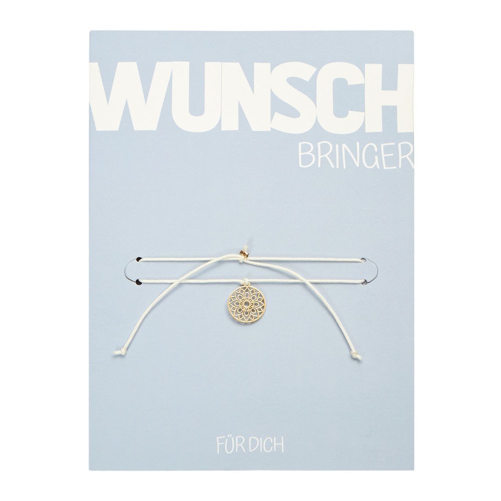 HCA Grußkarte Wunschbringer Grußkarte mit Armband - Mandala des Glücks, vergoldet