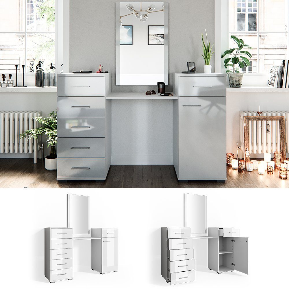 Vicco Schminktisch Zoe, Weiß, 140 cm günstig online kaufen