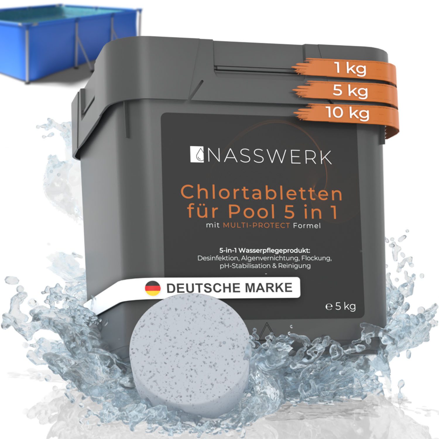 Nasswerk® Chlortabletten Multitabs 5-in-1 Chlortabletten 200g günstig online kaufen