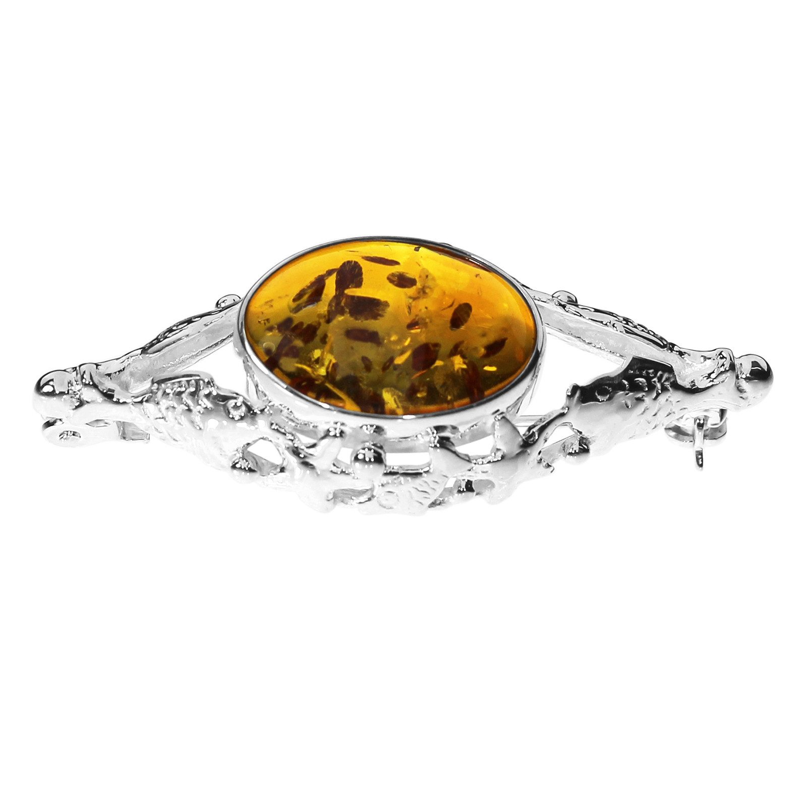Brosche Ostsee-Schmuck Brosche Fischland 43x18 mm