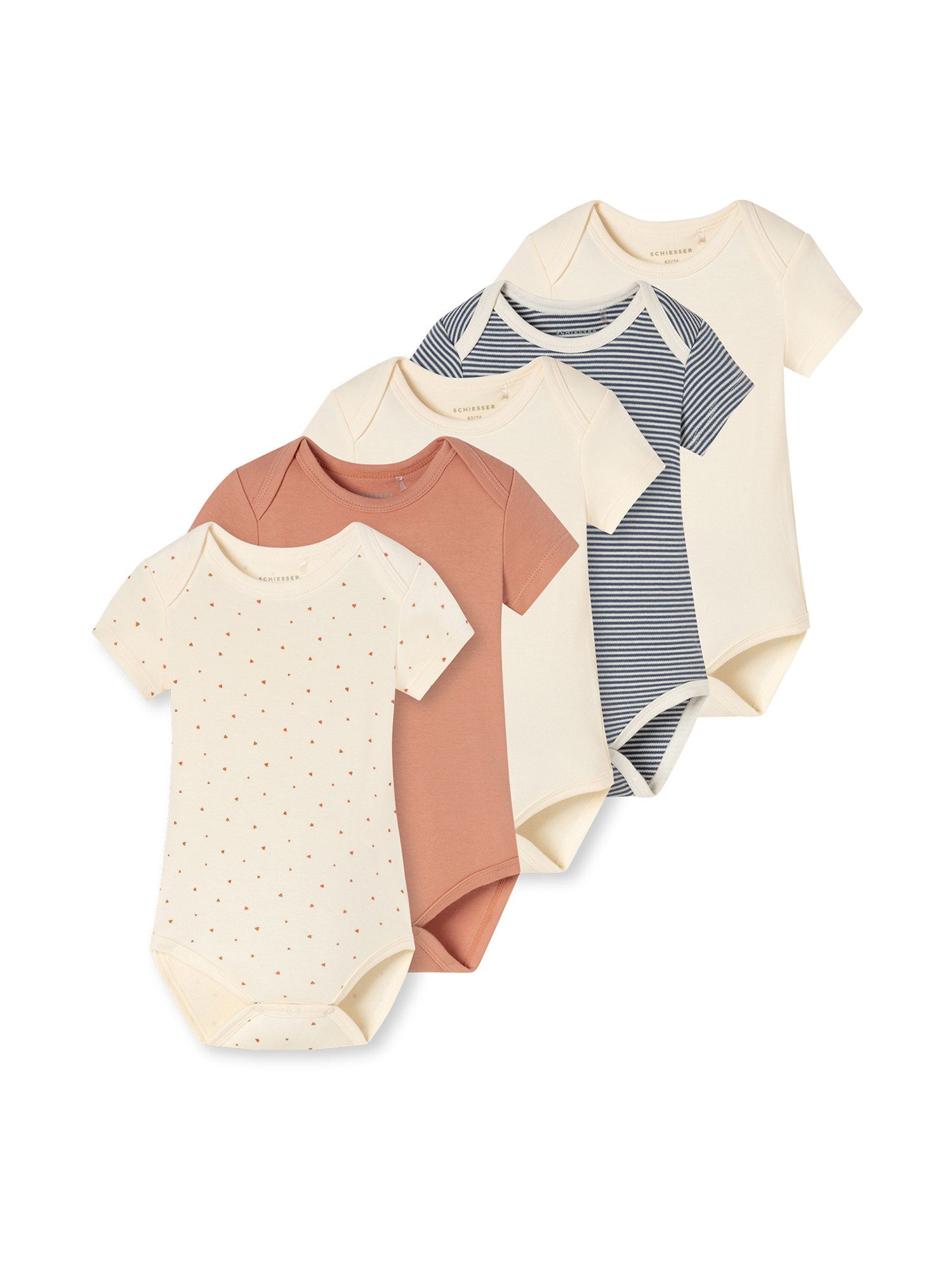 Schiesser Body Fine Rib Multi (5-tlg) Bodysuit, Einteiler, Figuroberteil