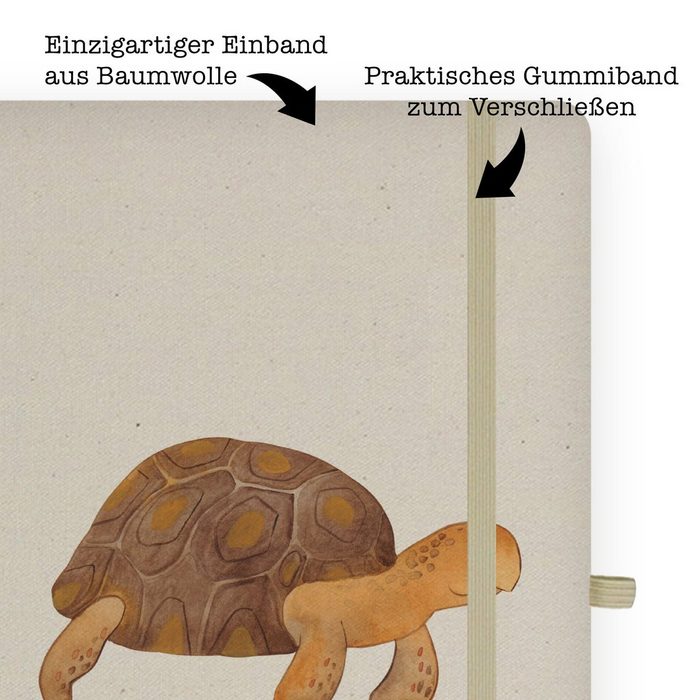 Mr. &amp; Mrs. Panda Notizbuch Schildkröte marschiert - Transparent - Geschenk Adressbuch Notizblo