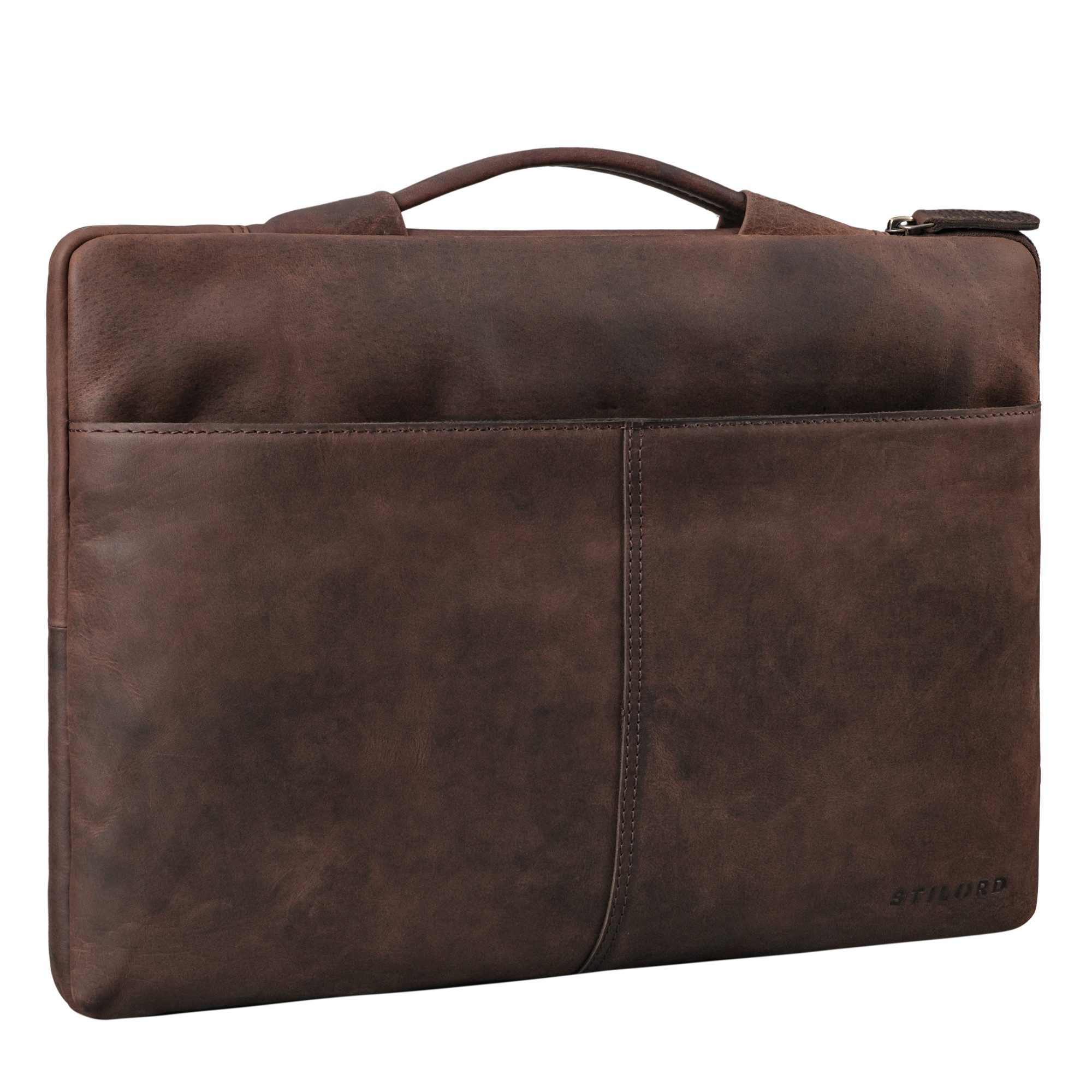 STILORD Laptoptasche "Kit" Laptop Tasche 15.6 Zoll Leder Herren Laptophülle