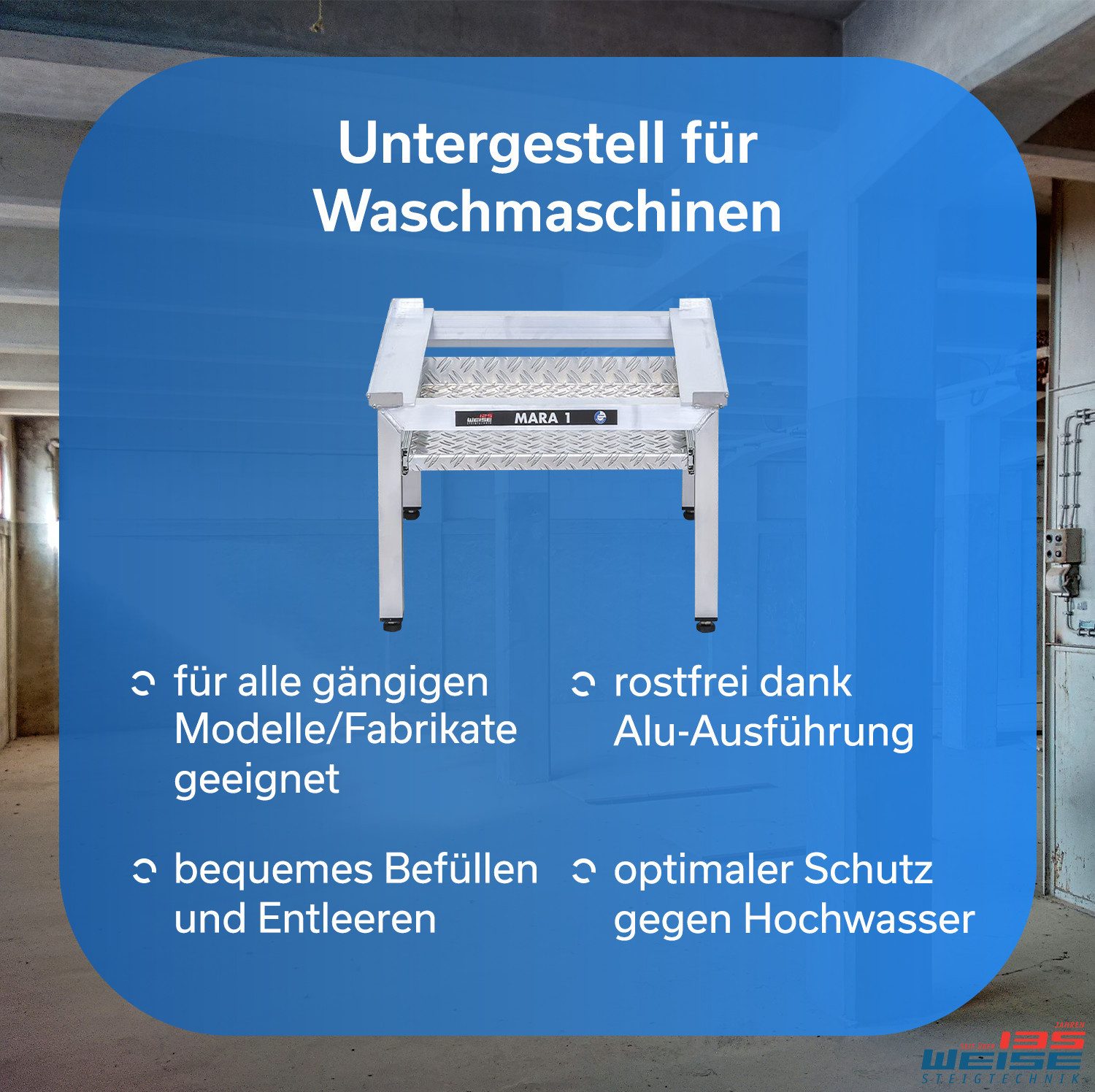Weise Steigtechnik Waschmaschinenuntergestell Mara 1, für Waschmaschinen & günstig online kaufen