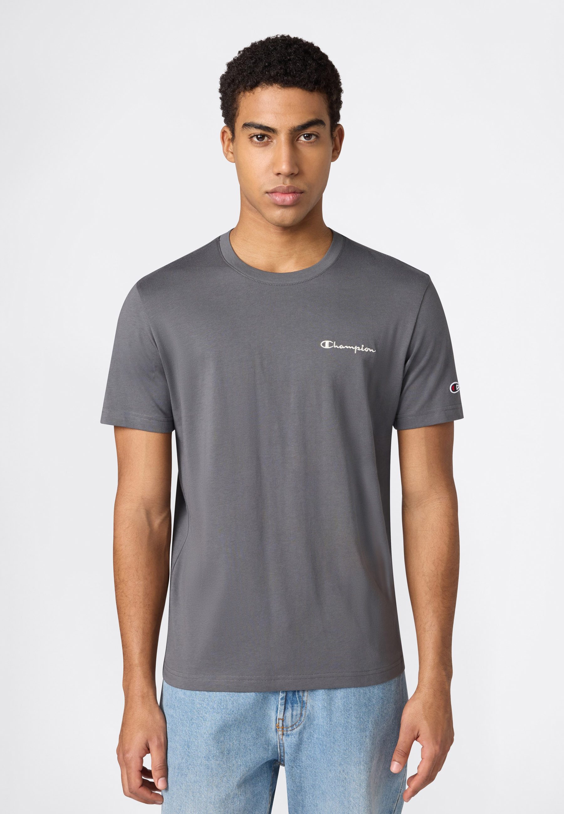 Champion T-Shirt Icons Tee Kurzarm, aus Baumwolle, sportliche Passform, auch in großen Größen