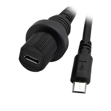 Bolwins I60 30cm 5pin micro USB M zu F Kabel Adapter für PC Auto Boat Motorrad Verlängerungskabel, (30 cm)