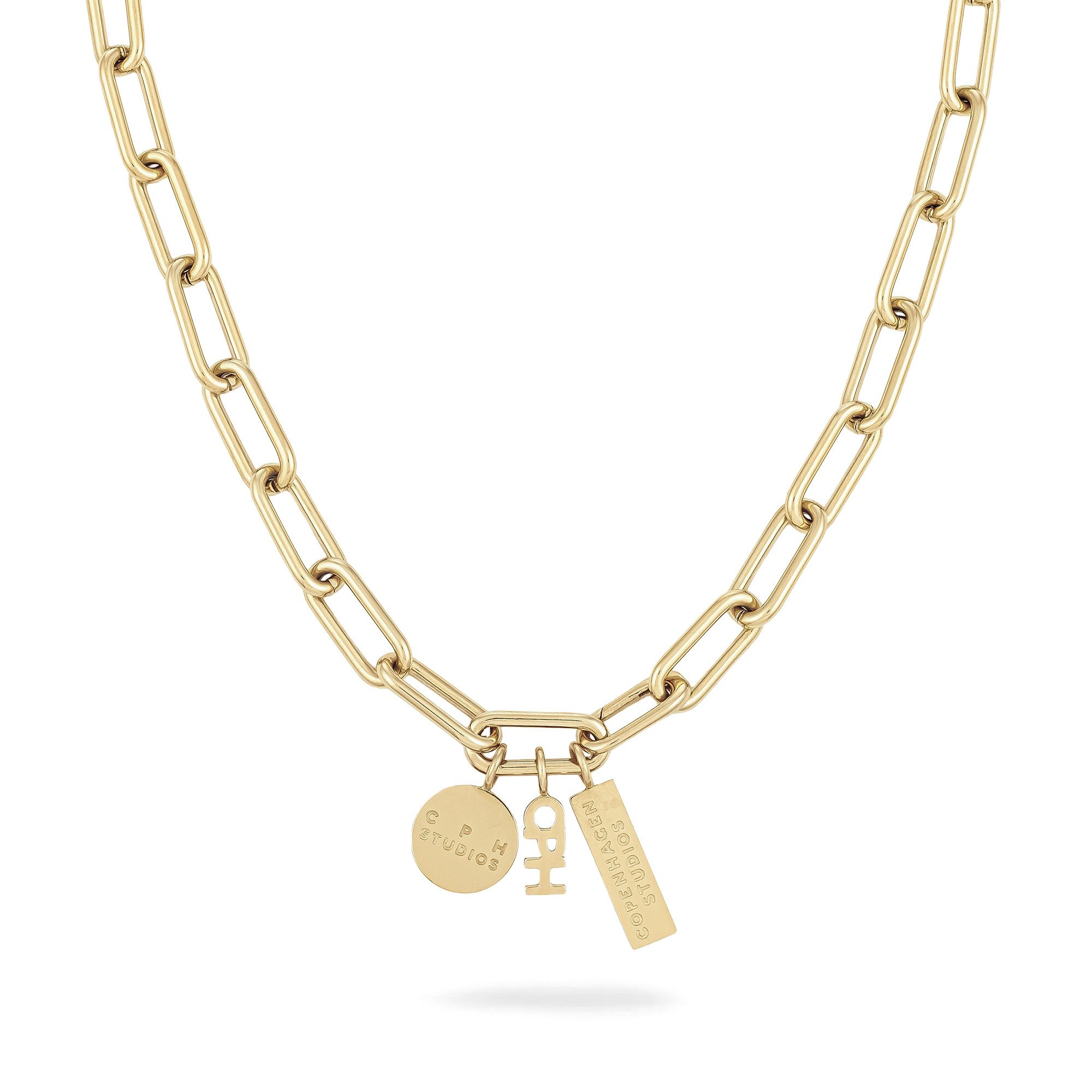 Kette mit Anhänger Schmuck Geschenk Edelstahl Halskette Bold Link