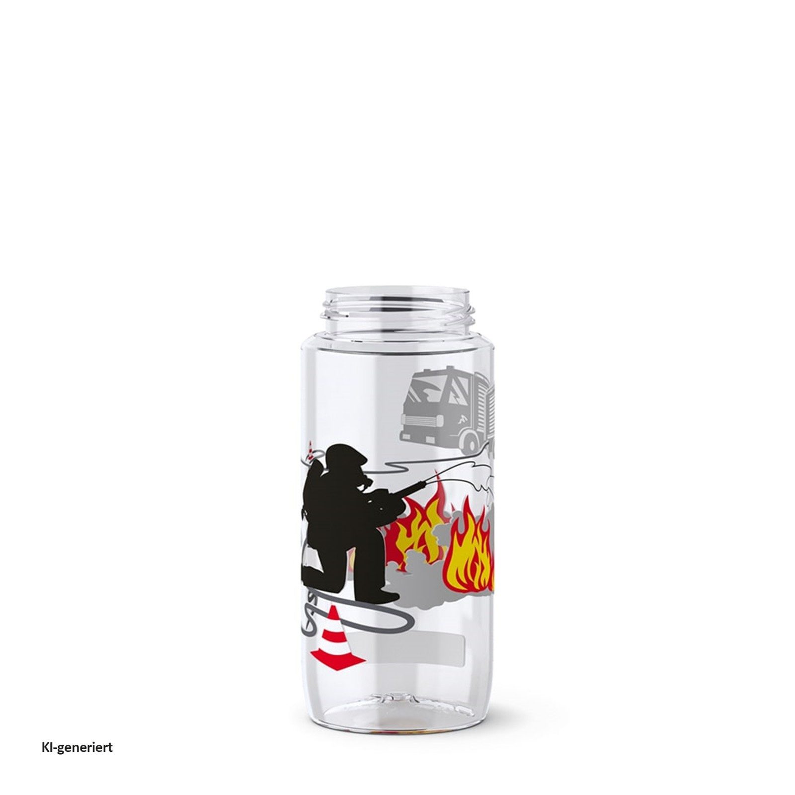 Emsa Trinkflasche Kindertrinkflasche Drink2Go Tritan® Fireman, Glasflasche Leichtgewicht