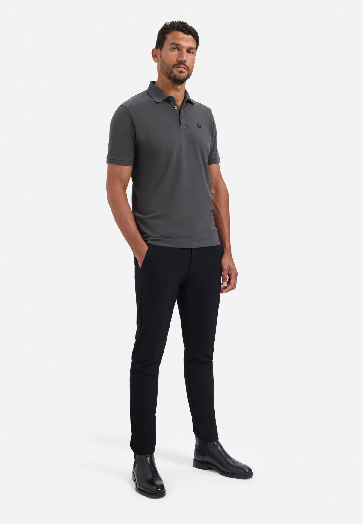 NO EXCESS Poloshirt Polo Pique Garment Dyed