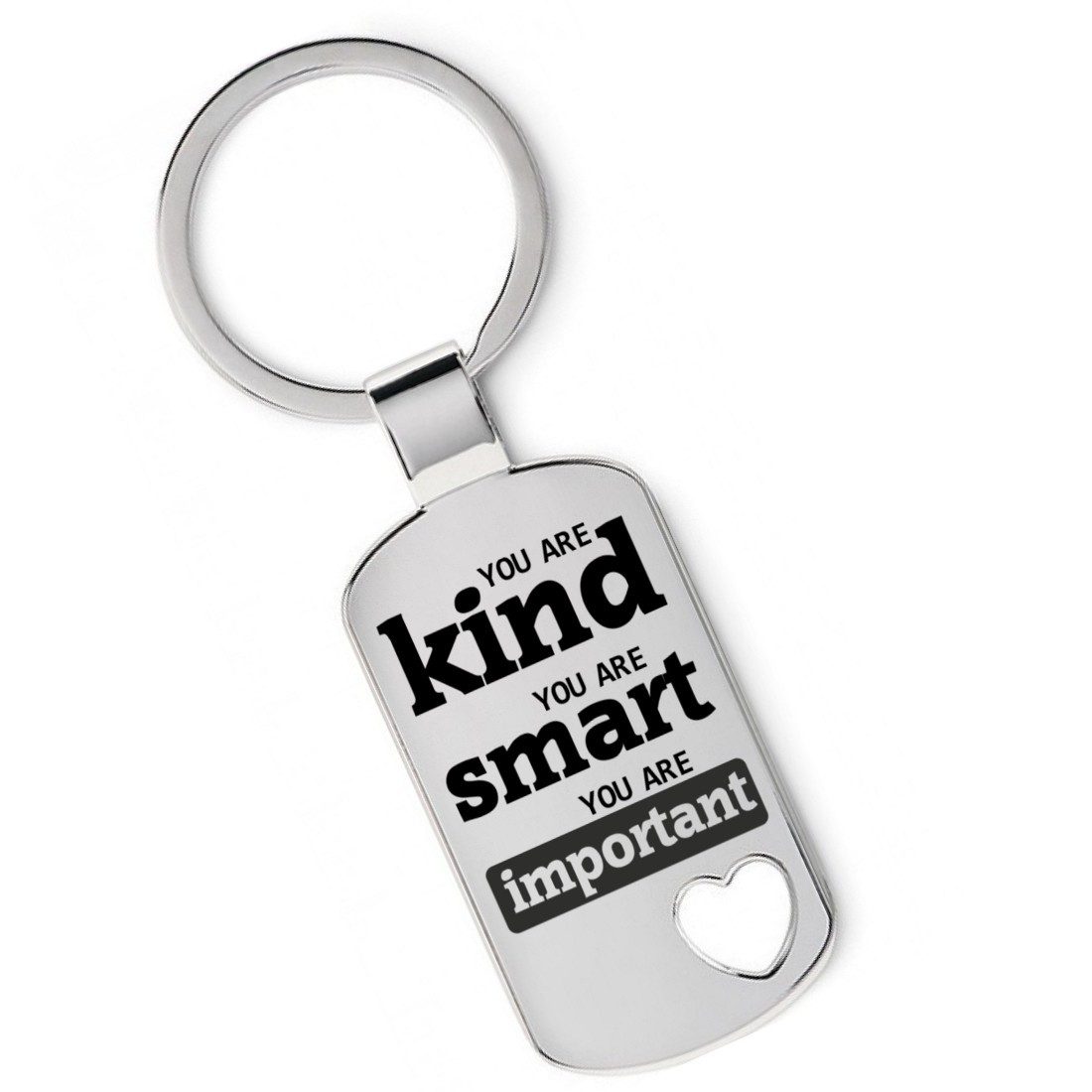 Lieblingsmensch Schlüsselanhänger You are kind - You are smart....- ein tolles Geschenk &Glücksbringer (Schlüsselanhänger mit Gravur, inklusive Schlüsselring), Robuste und filigrane Lasergravur