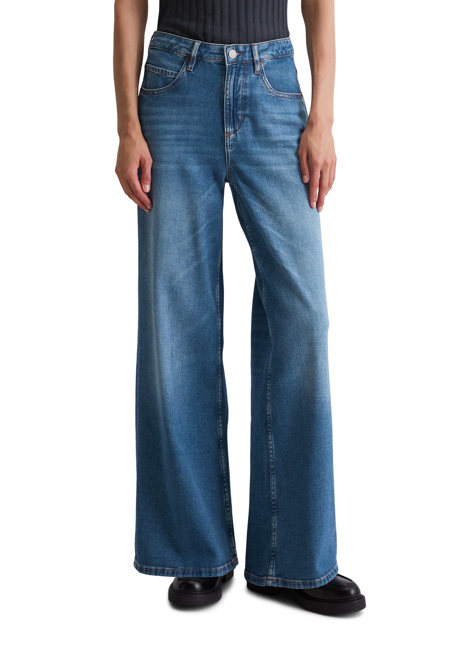 Marc O'Polo Weite Jeans aus Organic-Cotton-Lyocell-Stretch