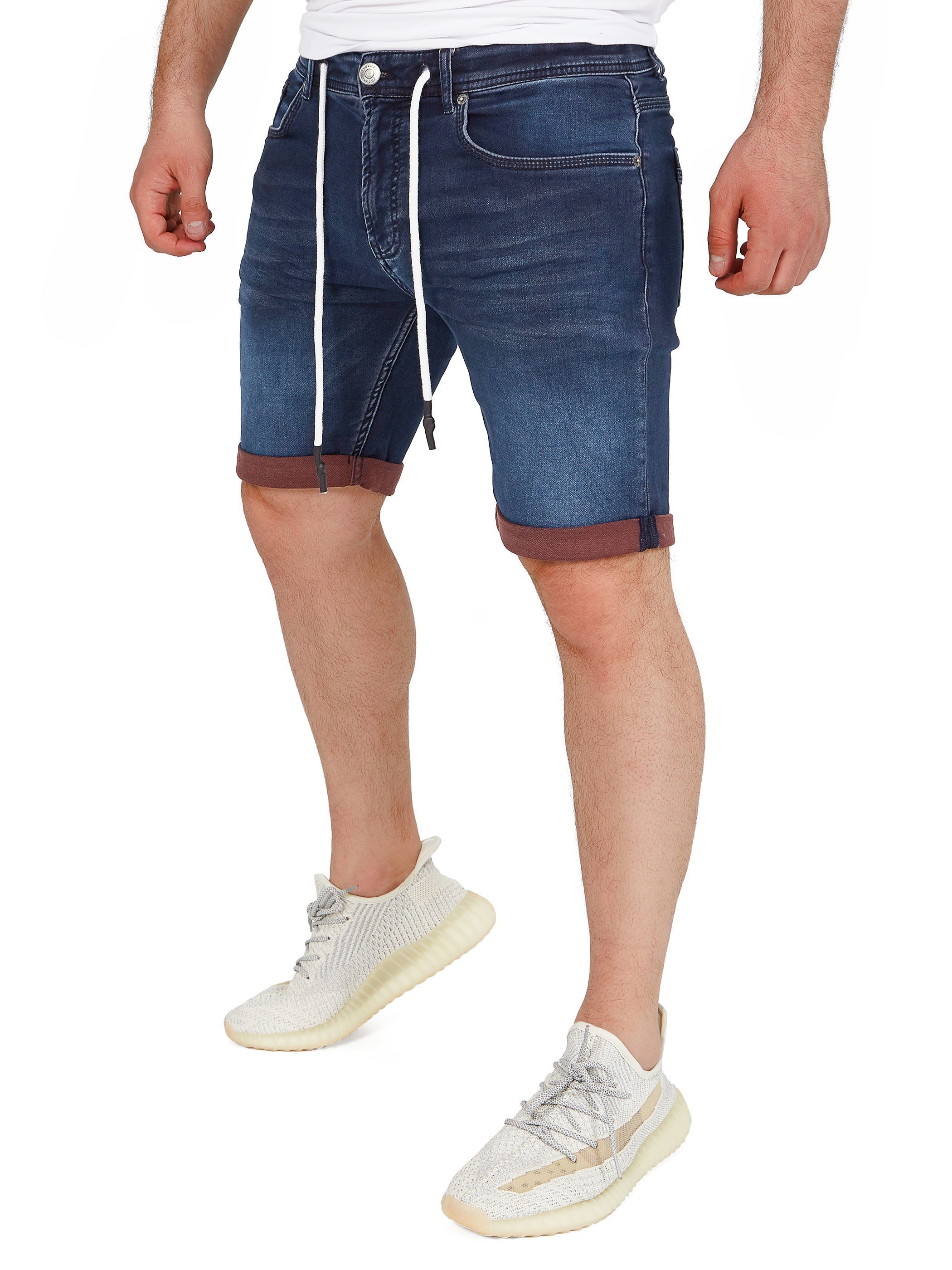 Yazubi Jeansshorts Henry lässige Sweatshorts mit Stretchanteil