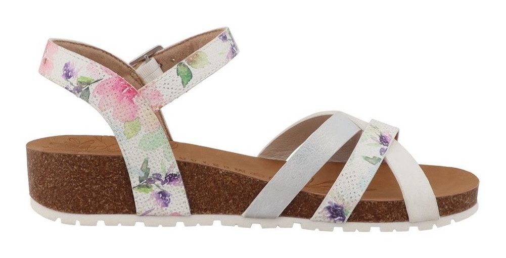 Mustang Shoes Magnolia Sandalette Riemchensandale, Sommerschuh mit modischem Druck – Bild 5 von 5