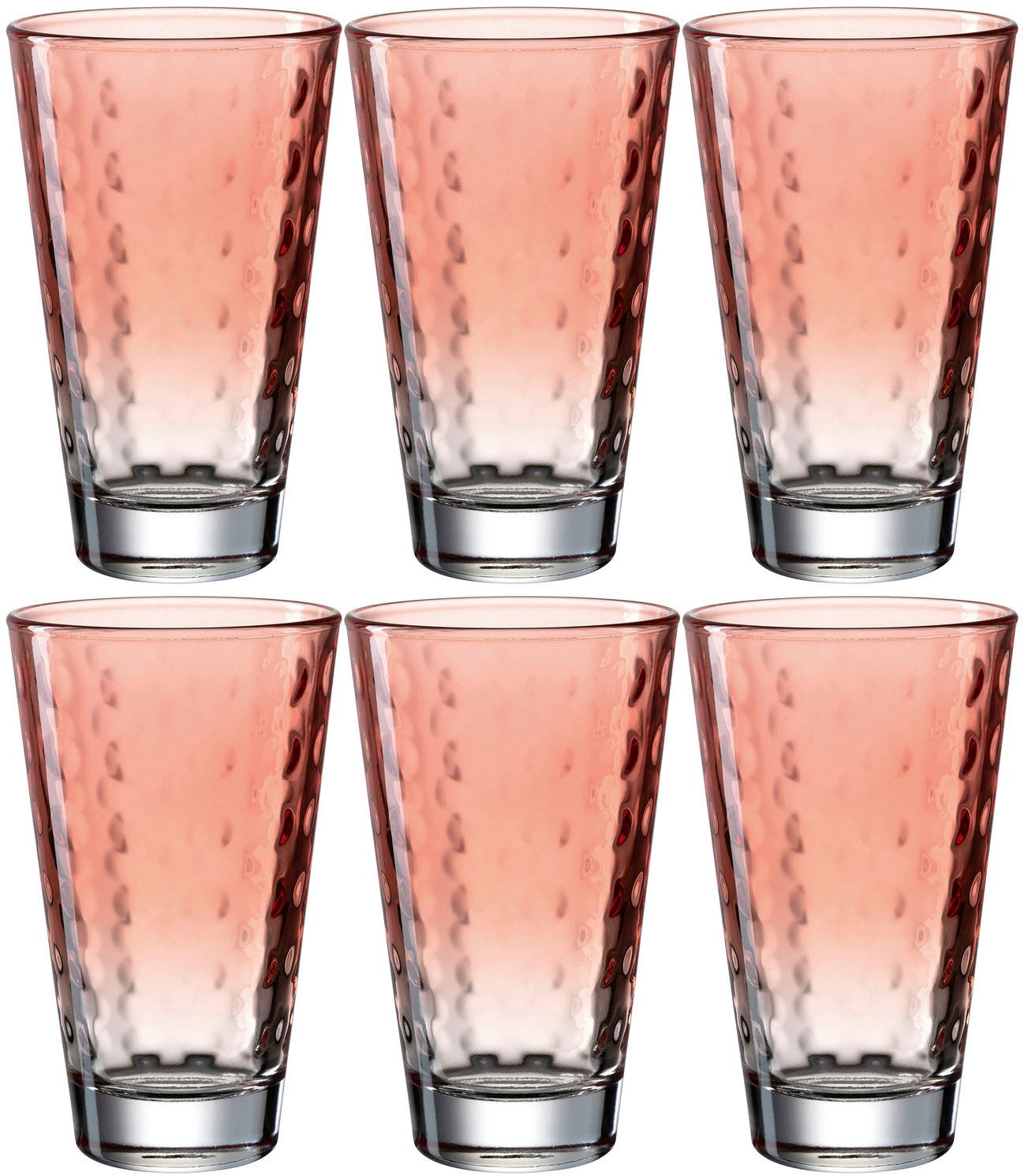 LEONARDO Longdrinkglas OPTIC, Glas, 300 ml, 6-teilig