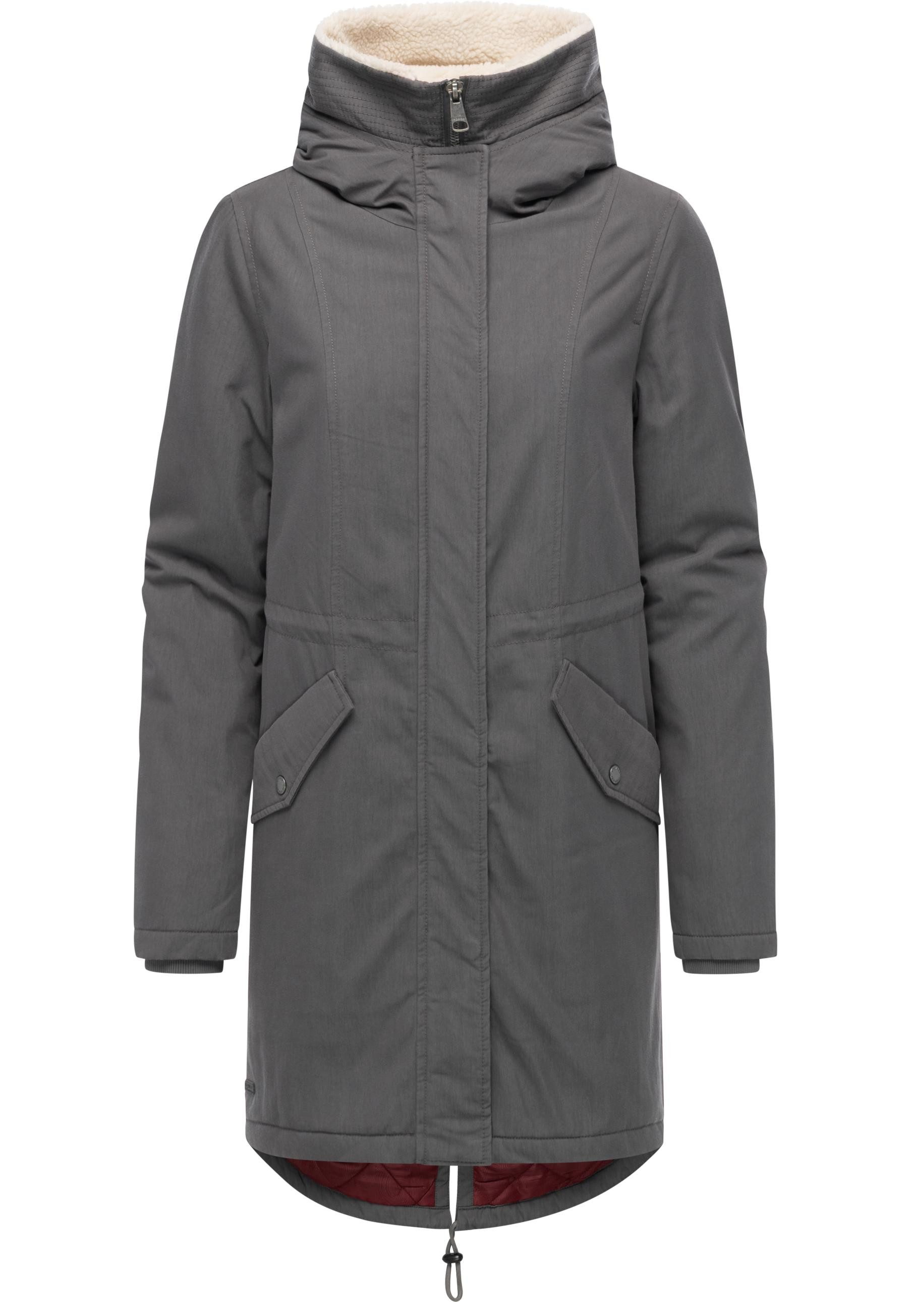 Ragwear Kurzmantel Coogle YOUMODO Kurzer Damen Wintermantel mit Rucksack-Trägern