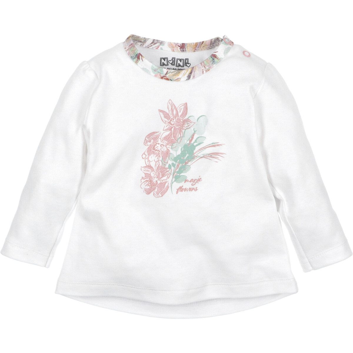 NINI Langarmshirt Floral Mädchen Pullover, Sweatshirt, Pulli, Shirt, Longsleeve