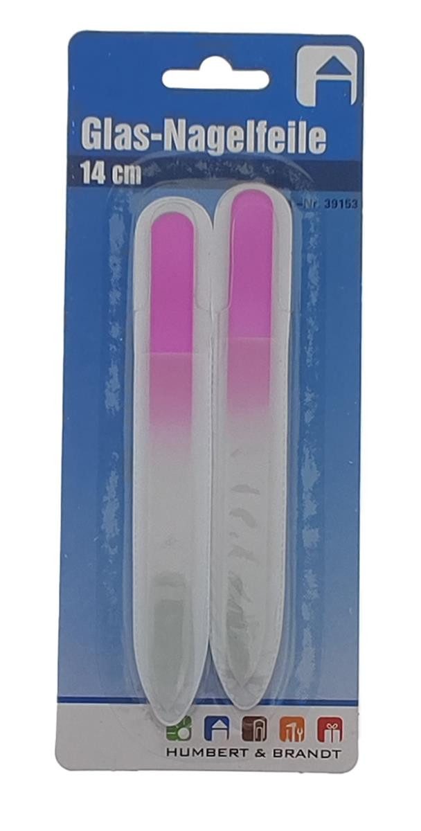HundB Nagelknipser 2er Glas-Nagelfeile 140mm Set, Farben Gemischt, Stück, 2-tlg., Glas-Nagelfeilen, Nagelfeile Glasfeile Maniküre Feile Pflege Werkzeug Beauty Set