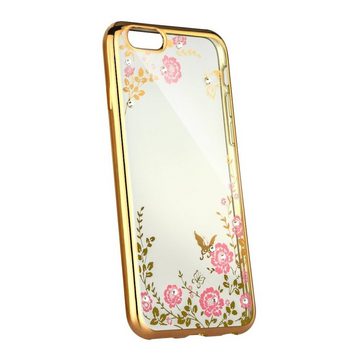 cofi1453 Bumper cofi1453 Glitzer Motiv Hülle Silikon für Mädchen Frauen mit Strass Steinen Luxury Schale Gold kompatibel mit Huawei P30