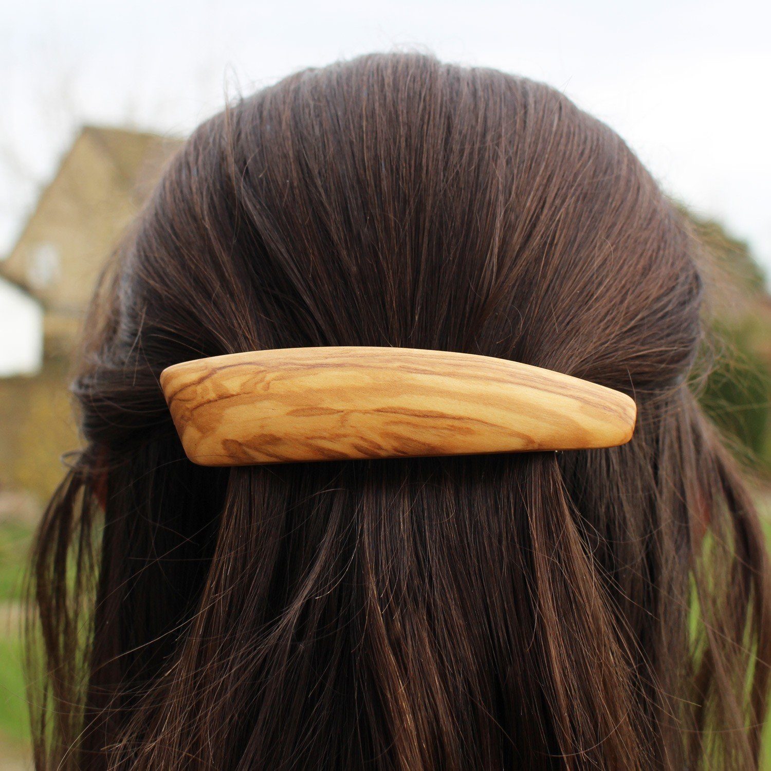 Haarschmuck Haarspange mitienda Linda Schleier aus Holz,