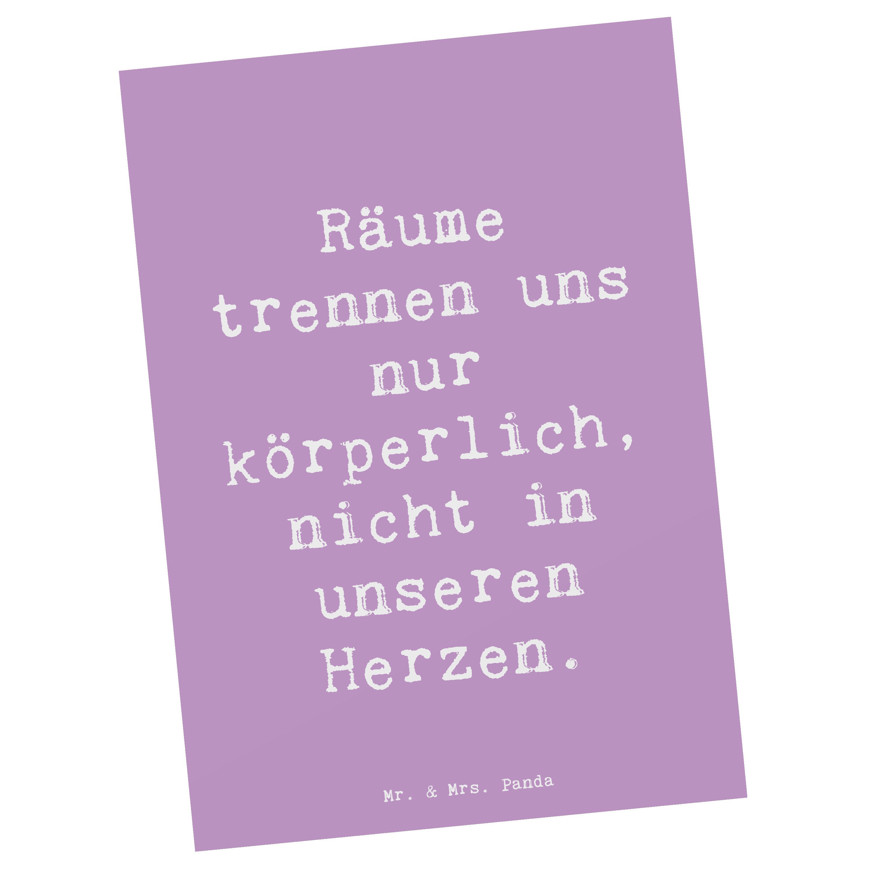 Postkarte Trennung von den Eltern - Lavendeltraum - Geschenk, Räume trennen uns