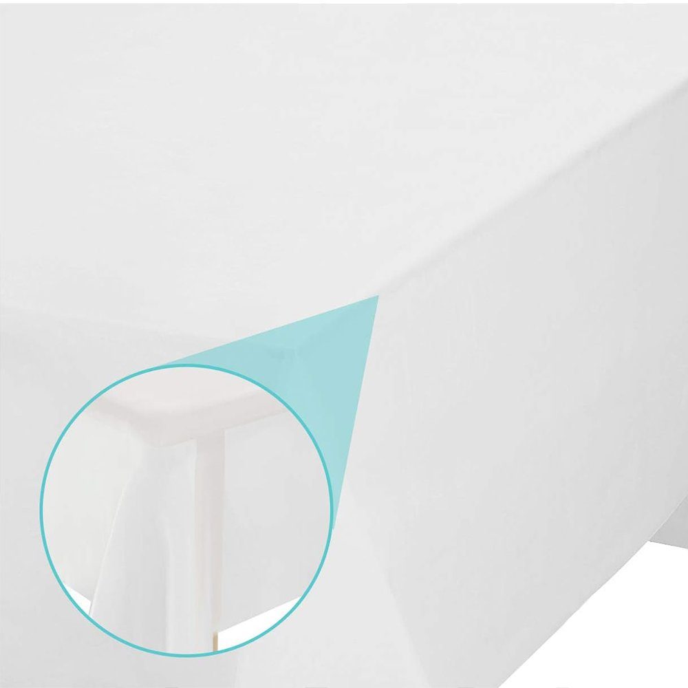274 Tischdecke cm Weiß Stück Kunststoff Tischdecke 6 137 x aus Einweg FELIXLEO