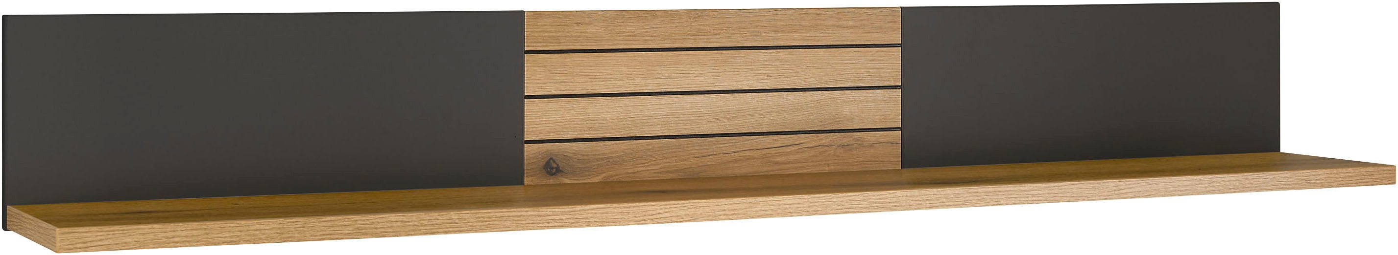set one by Musterring Wandboard Quincy, 1-tlg., Schwebende L-Form, in Anthrazit/Lichtgrau, großzügige 150 cm