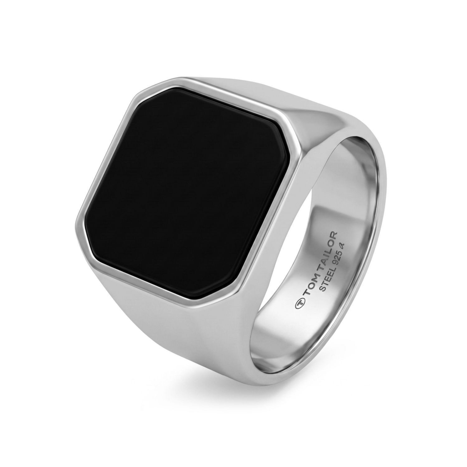 TOM TAILOR Fingerring TOM TAILOR Ring für Herren, Edelstahl, Achat (Siegelring, 1-tlg)