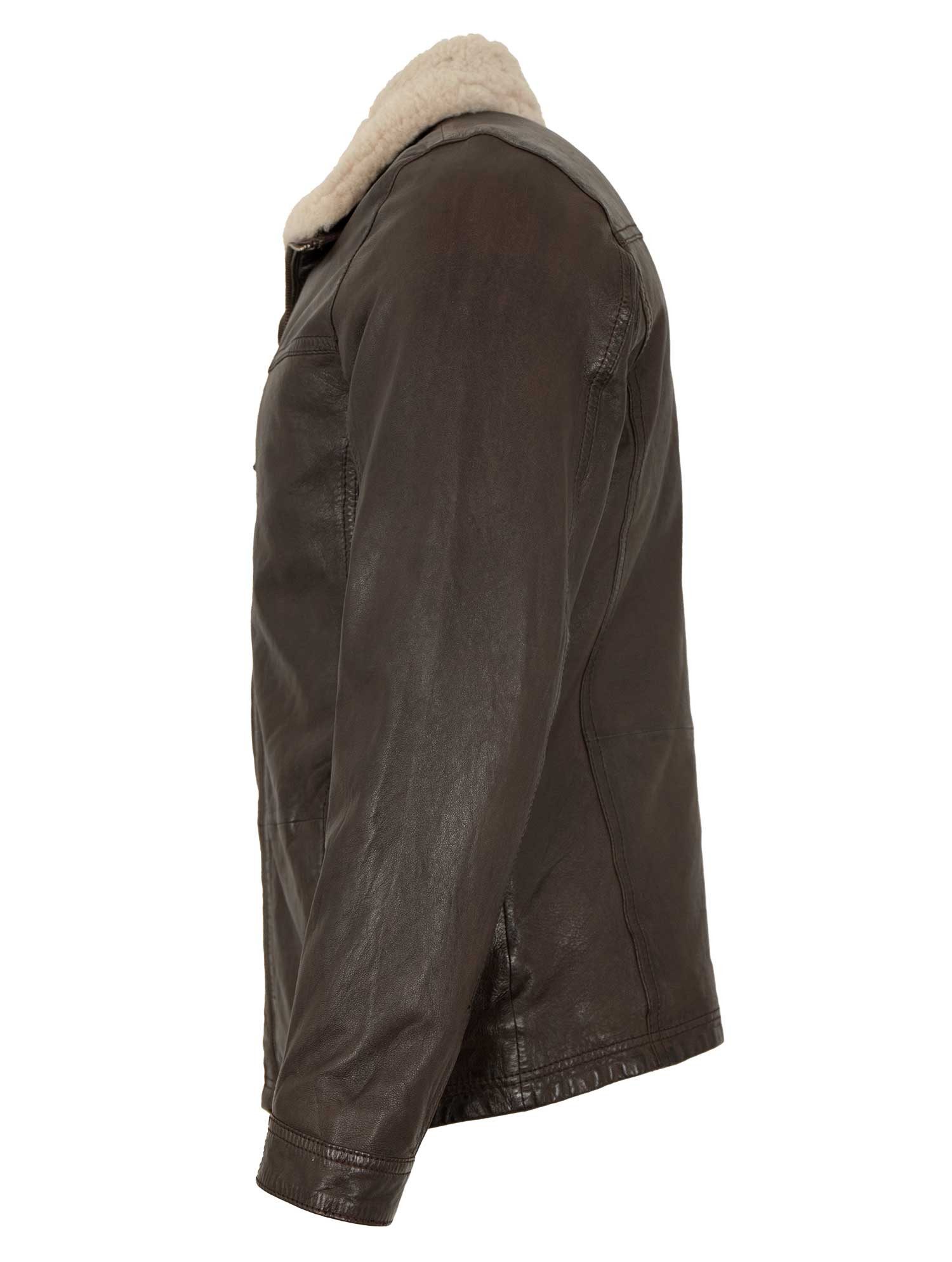 Deercraft Lederjacke DMSiryus 2 Deercraft - Herren Lederjacke Lammfellkrage günstig online kaufen