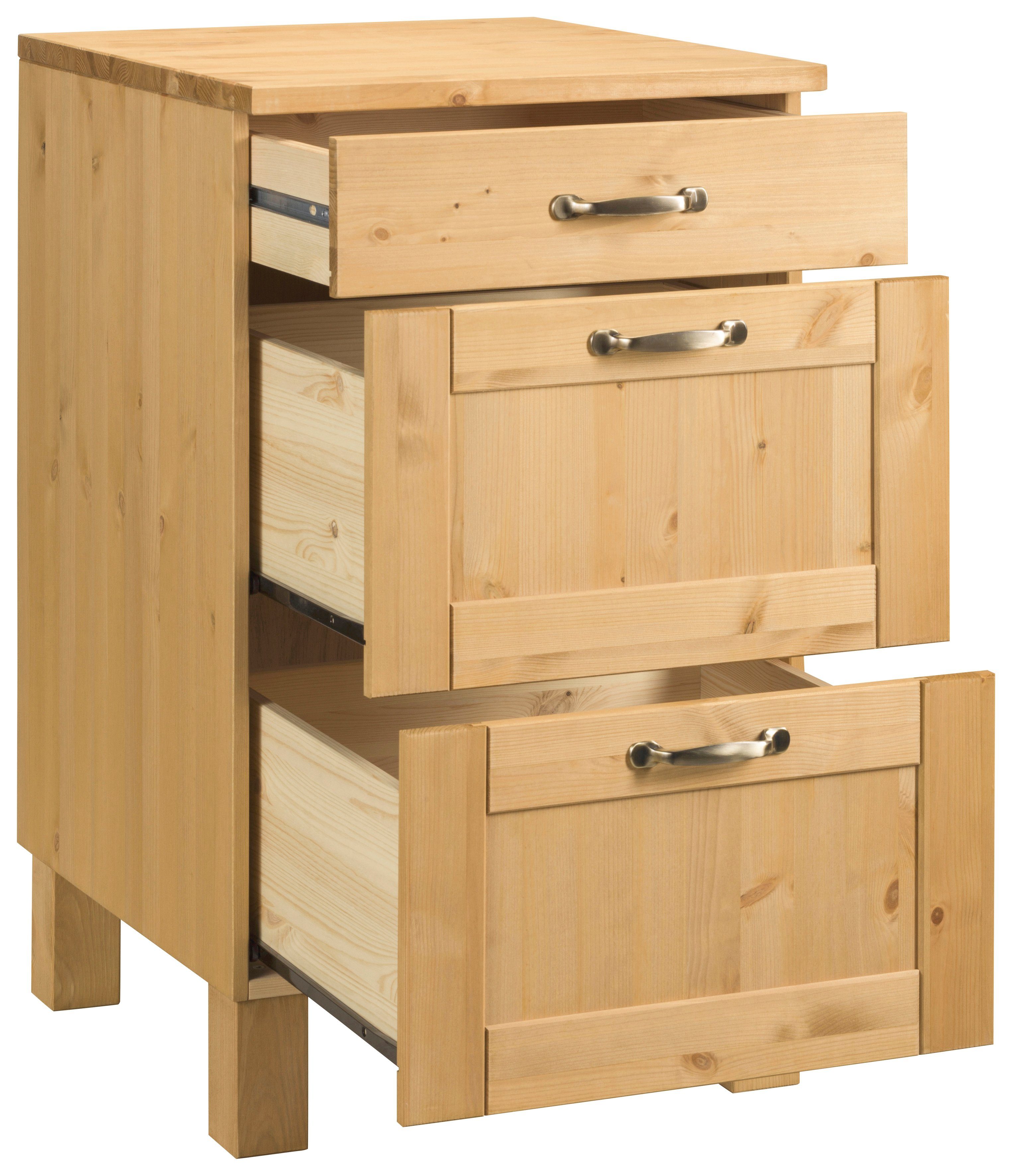 Home affaire Unterschrank Alby Breite 50 cm, 3 Schubladen