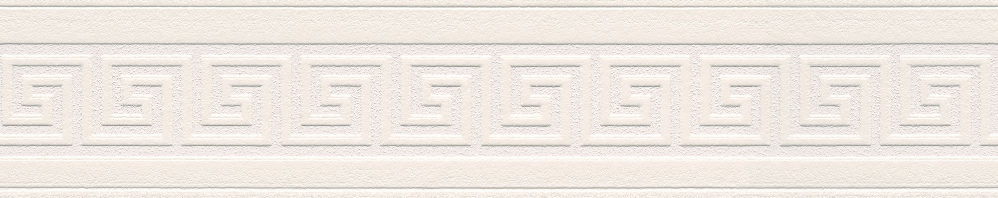 Geometrisch Bordüre Bordüre aufgeschäumt, Weiß Création einfarbig, glatt Only Tapete Borders, A.S.