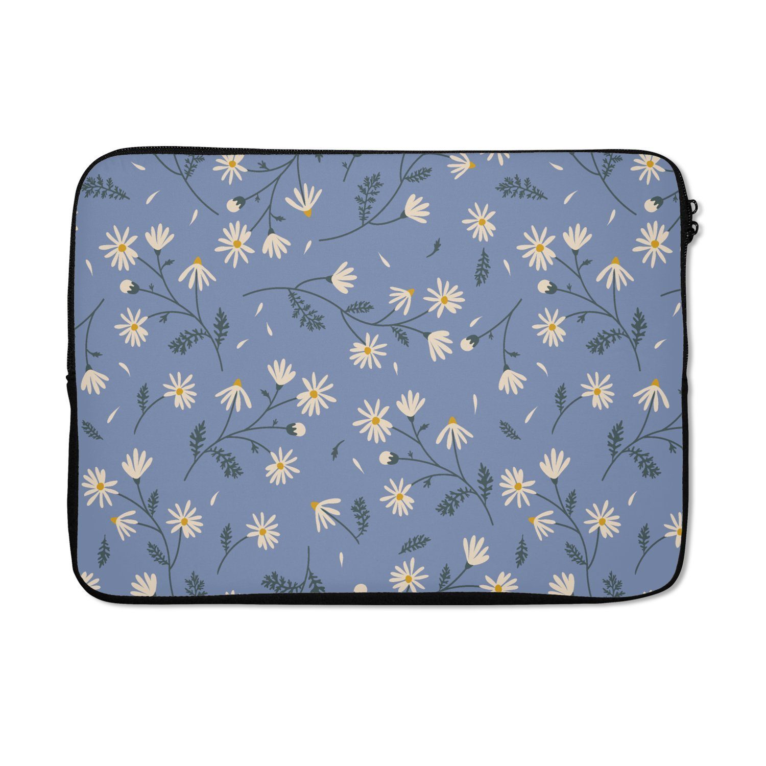 MuchoWow Laptop-Hülle Blumen - Muster - Gänseblümchen 13.3 Zoll, Laptopsleeve, weiches Innenfutter zum Schutz Kratzern, Laptoptasche