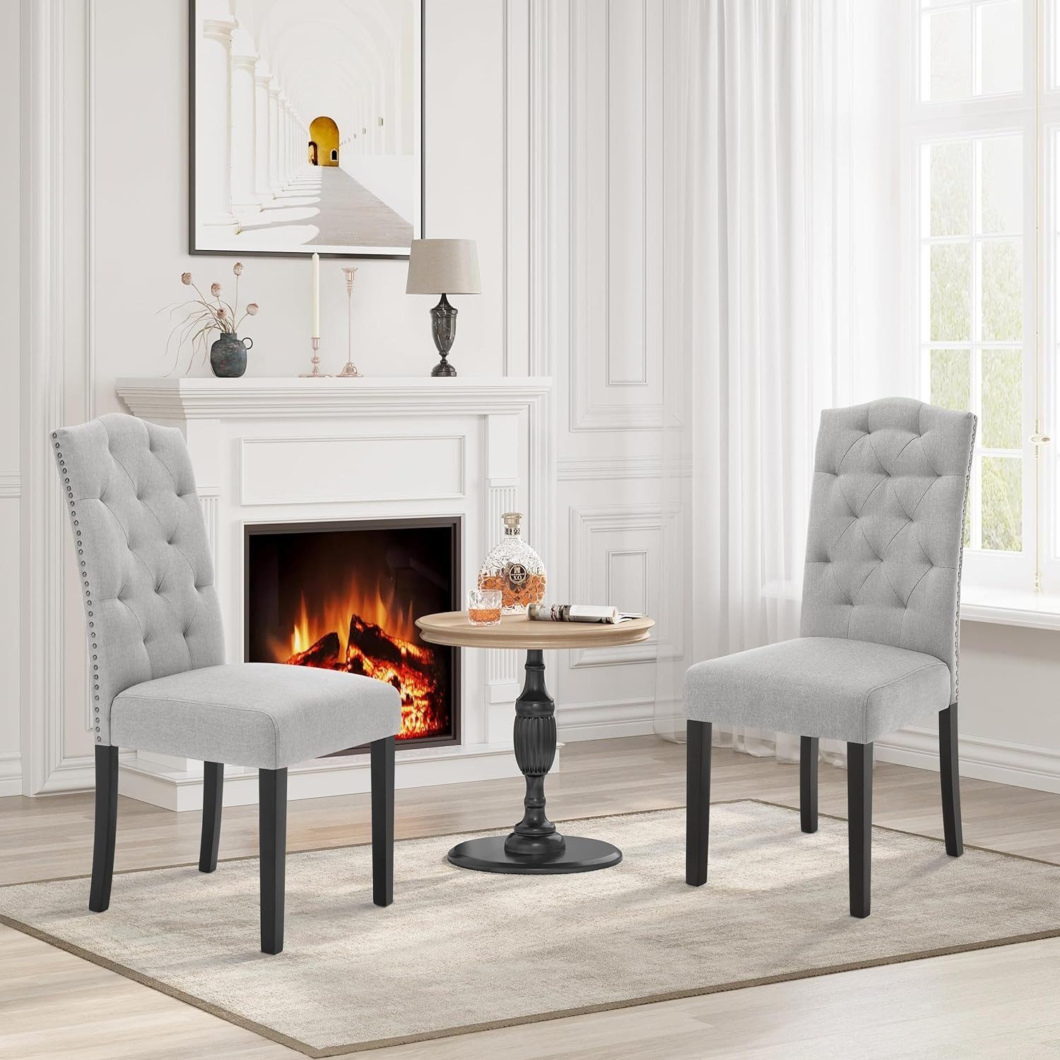 EUGAD 4-Fußstuhl (6 St), Esszimmerstühle mit Massivholzbeine günstig online kaufen