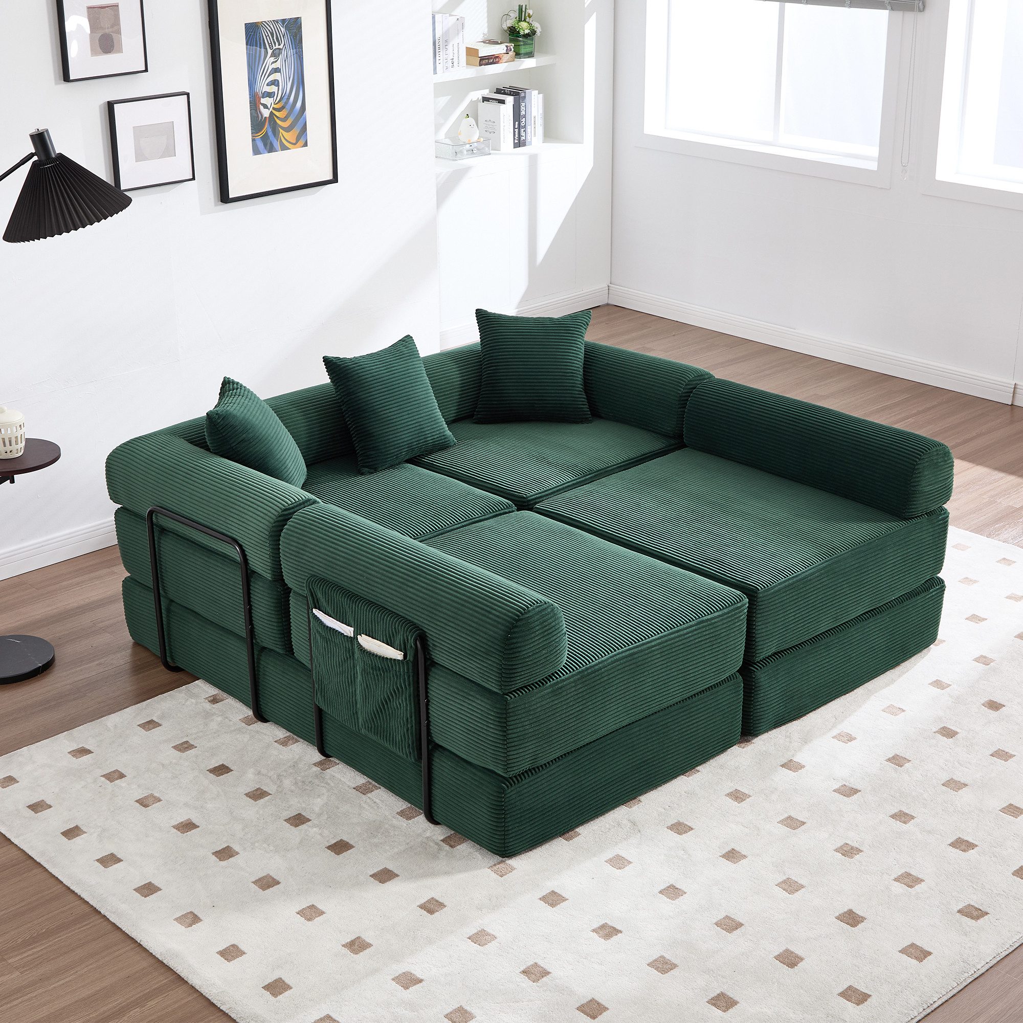 OKWISH Sofa Familiensofa Loungesofa, mit Stauraum und modularer Funktion, individuell kombinierbare Module