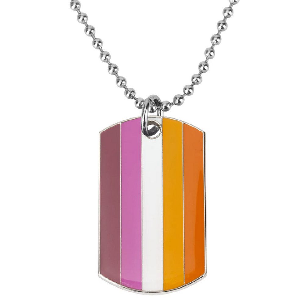 Ware aus aller Welt Kette mit Anhänger LGBTQ Halskette Regenbogen Lesbian Gay Bisexual Transgender CSD Pride (1-tlg)