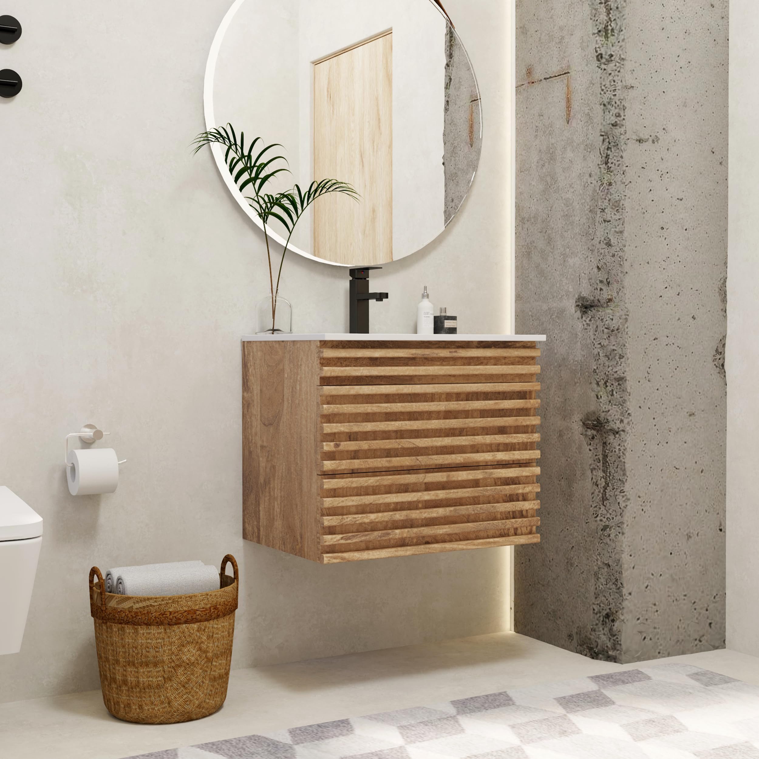 UEV Waschtisch mit Unterschrank, natur, 60cm/75cm/90cm günstig online kaufen