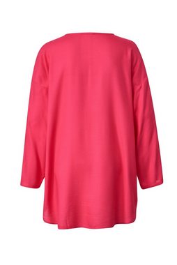 Angel of Style Tunika Longbluse oversized LOVE Rundhals Langarm