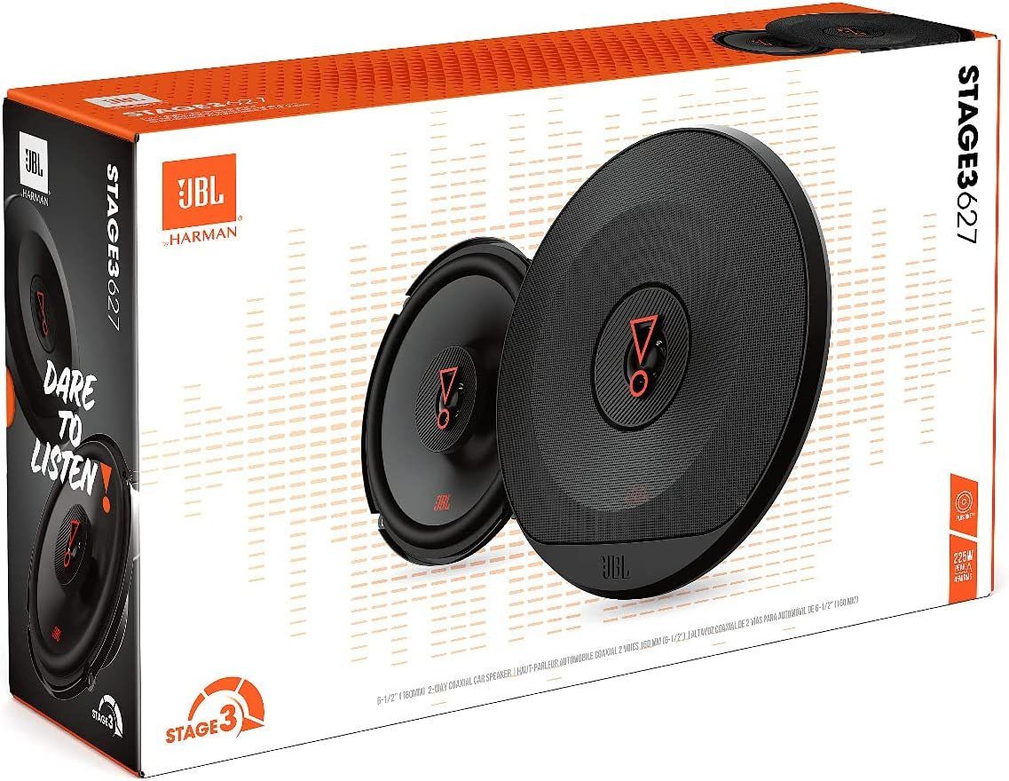 JBL Stage3 627 2-Wege Auto Lautsprecher (6.5 Auto-Lautsprecher Stereo (166 Auto-Lautsprecher) Koaxial mm) Zoll