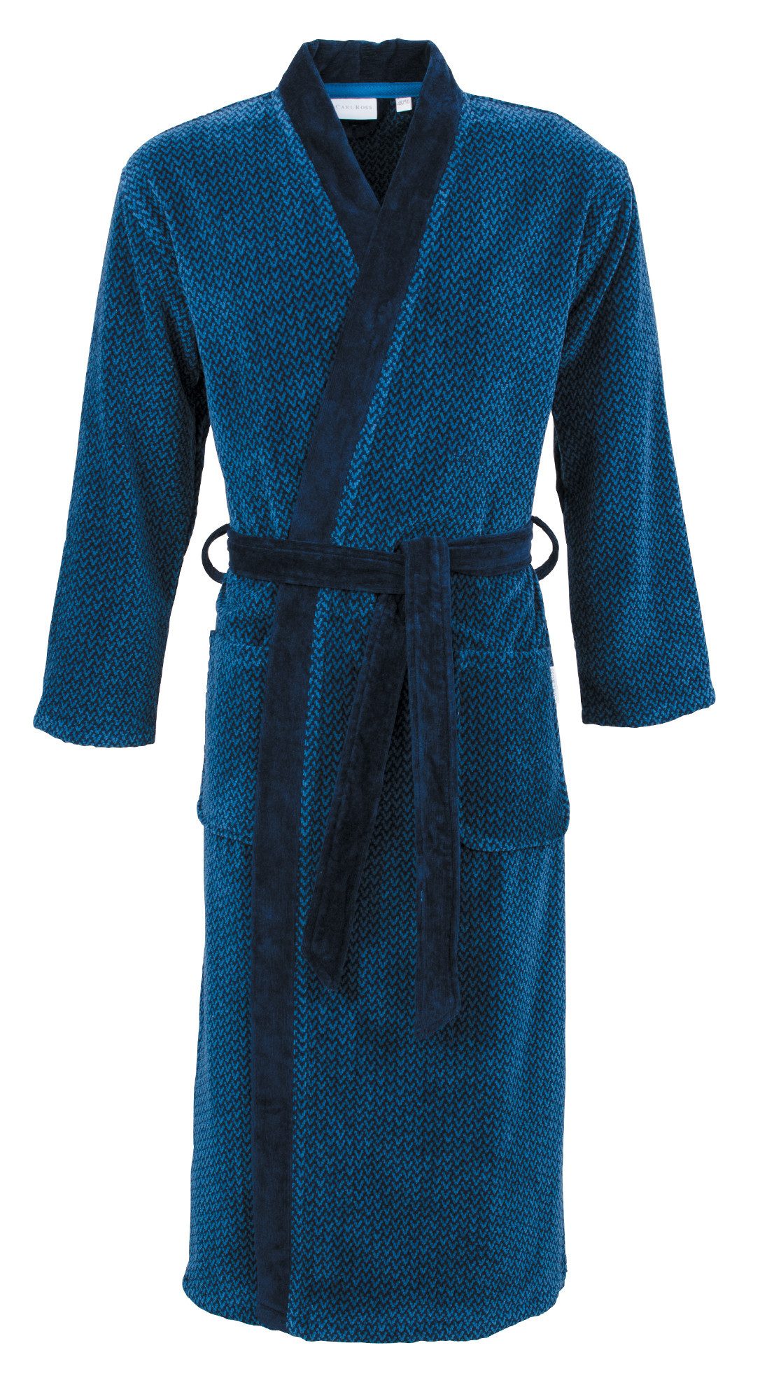 comtessa Herrenbademantel velours, Langform, Velours, Kimono-Kragen, Gürtel, Kimono