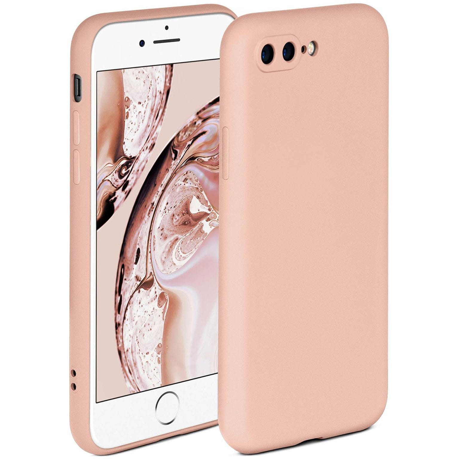 ONEFLOW Handyhülle für iPhone 7 Plus Hülle Silikon Soft Case Rose Rosa 5,5 Zoll, Silikonhülle Cover Dünn Handytasche TPU Schutzhülle mit Kameraschutz