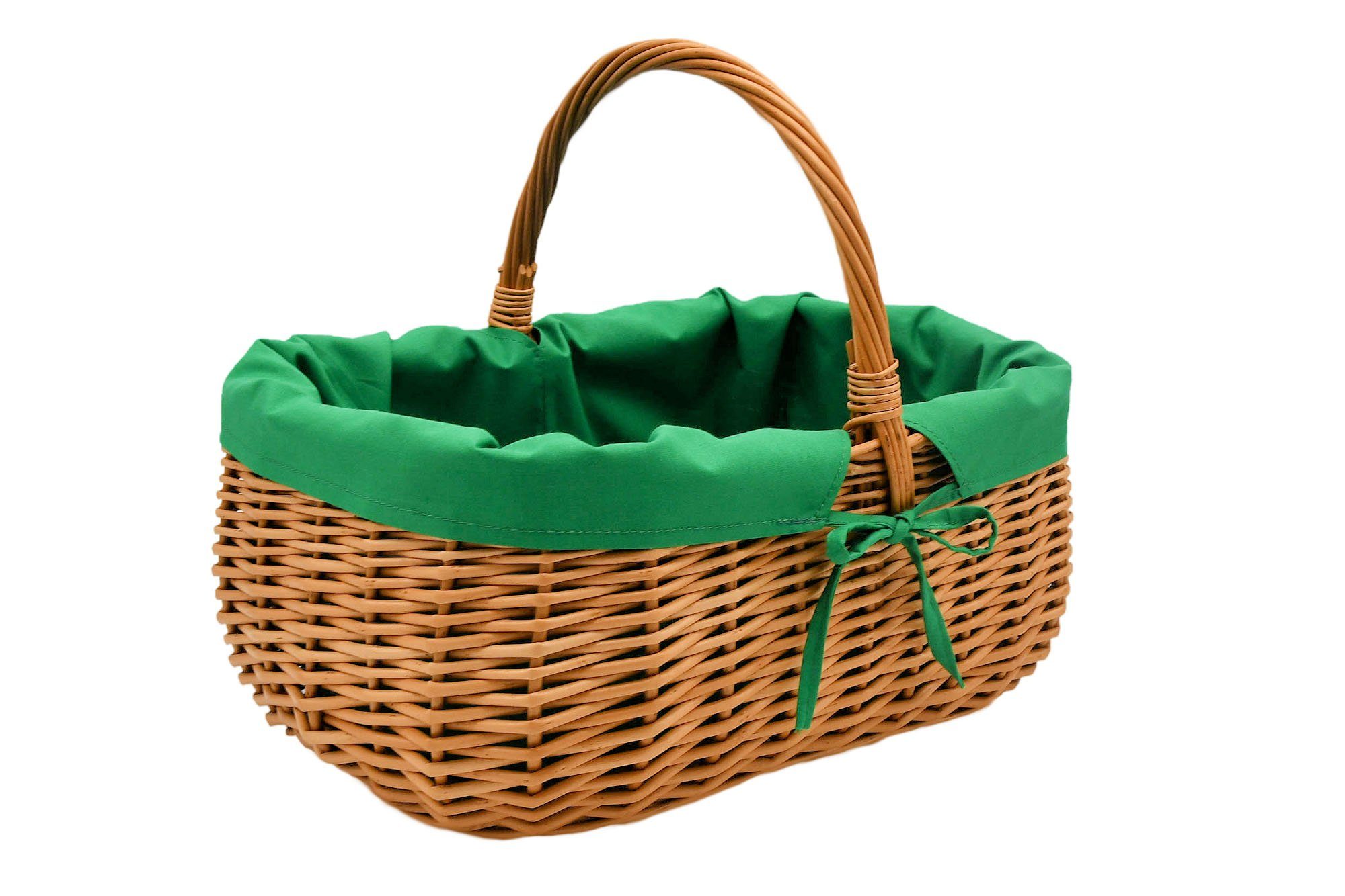 Einkaufskorb Korb Weidenkorb Vollweide 33/23/13(27cm mit Henkel) Handarbeit