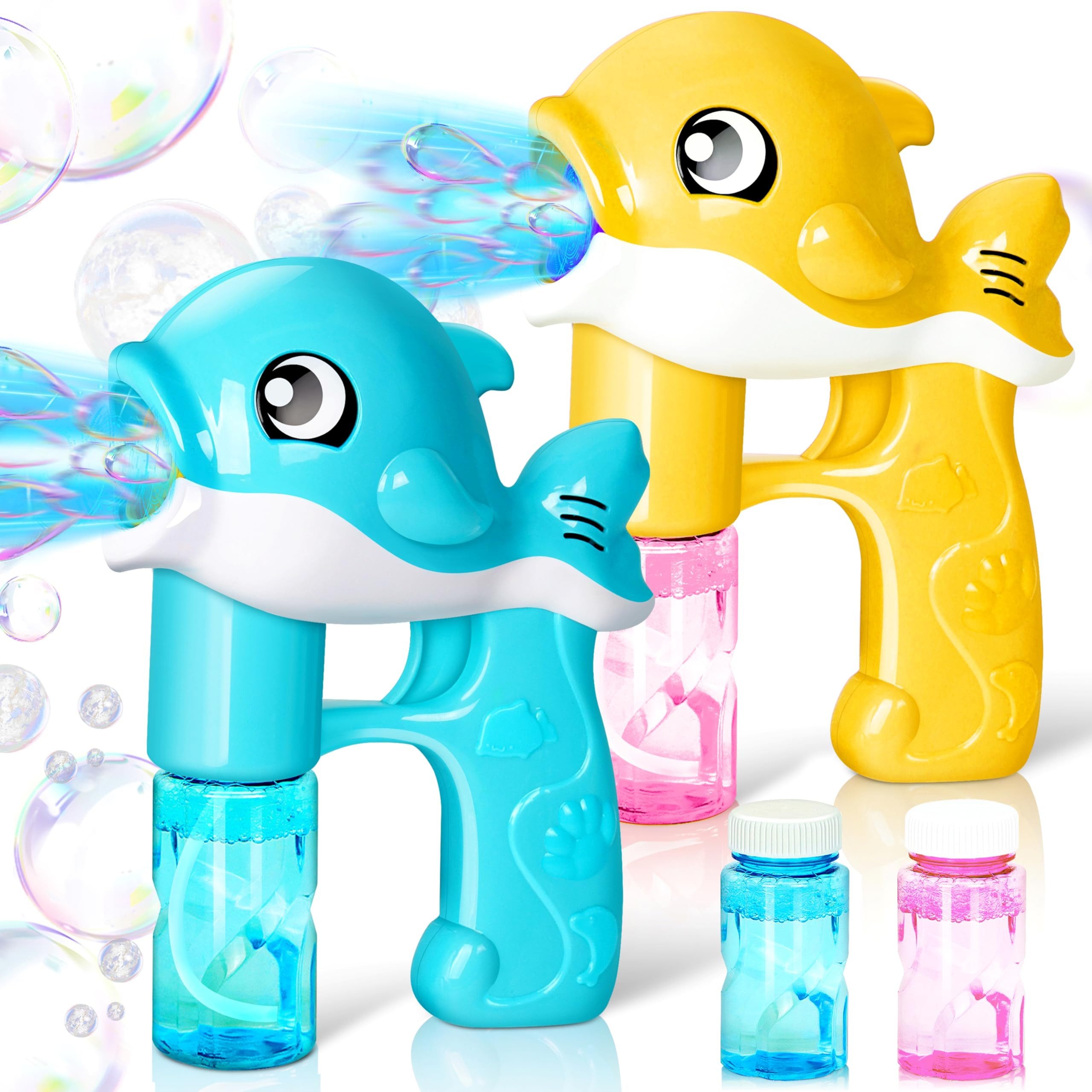sloosh Seifenblasenmaschine SLOOSH 2er Set Wal-Seifenblasenpistolen mit LED für Kinder