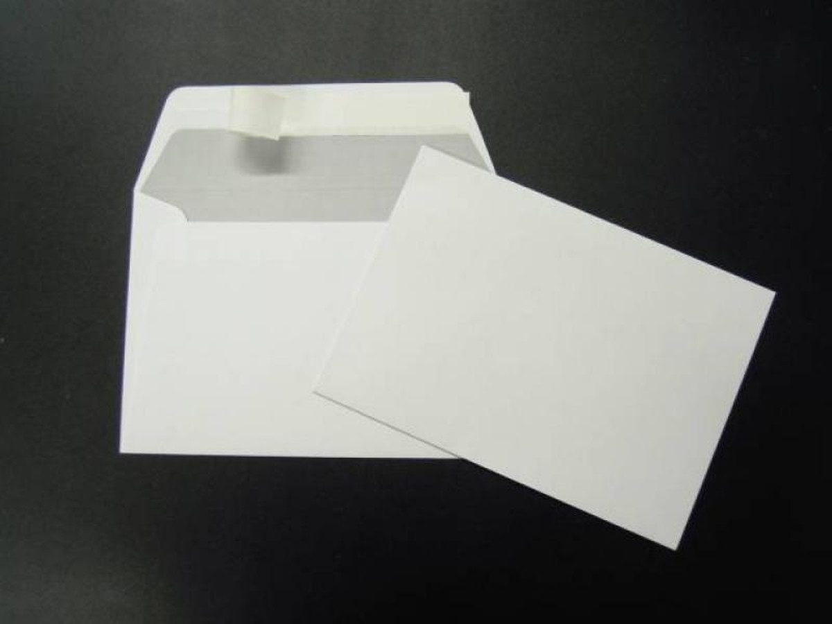 Blanke Briefhüllen Briefumschlag Briefumschläge 125x176mm (DIN B6) 100g/qm haftklebend VE=500 Stück we.