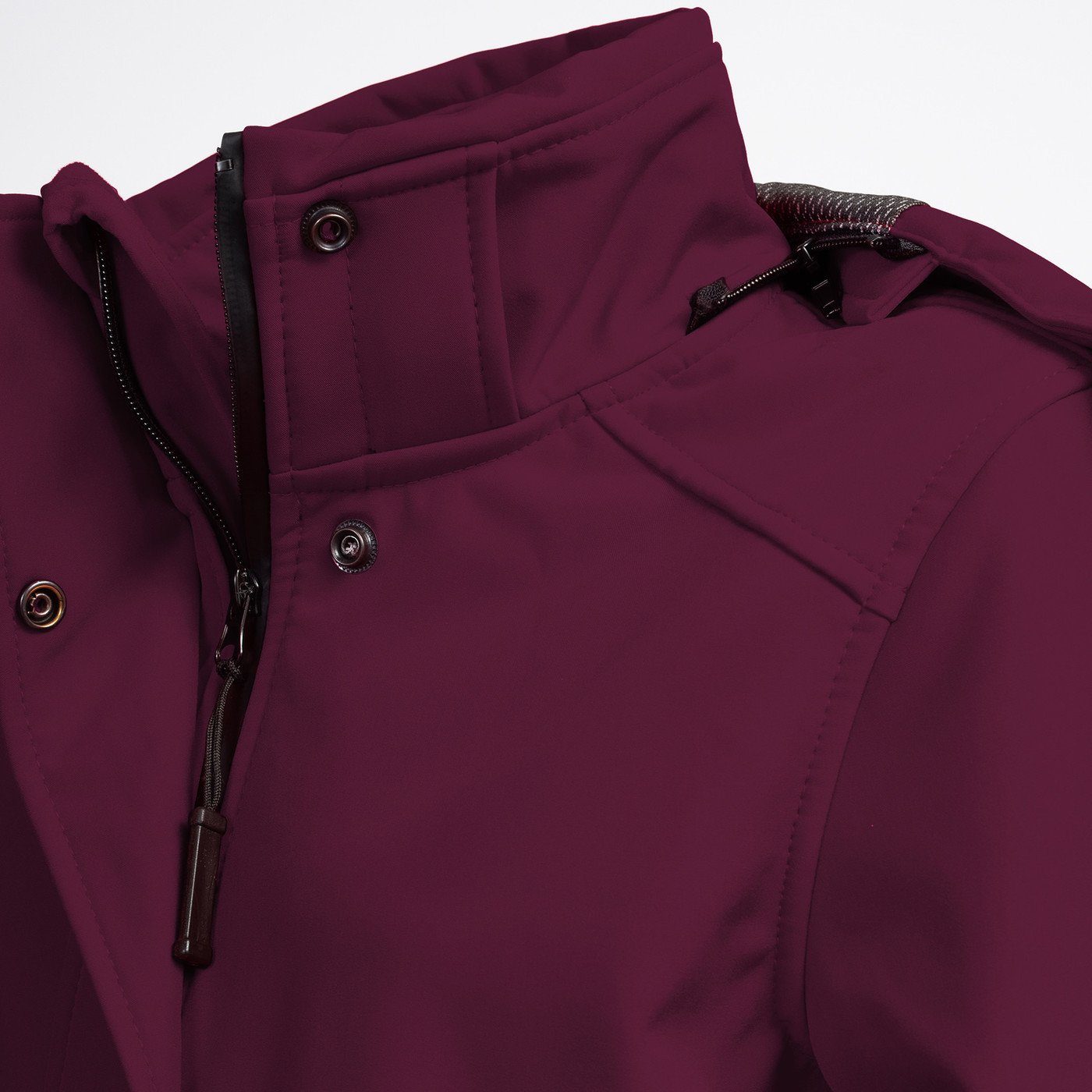 ASAngelina mit Kapuze Salvarini bordeaux Alessandro lang Softshelljacke abnehmbarer