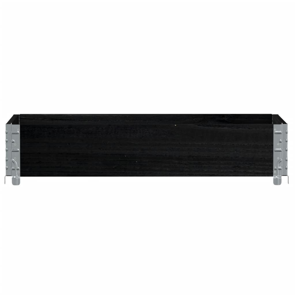 vidaXL Palettenbett Paletten-Aufsatzrahmen Schwarz 100x50 cm Massivholz Kiefer (1-tlg)