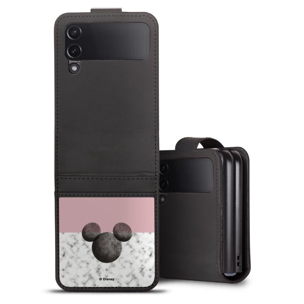 DeinDesign Handyhülle Disney Marmor Minnie Mouse Mickey Mouse Marmor, Samsung Galaxy Z Flip 4 Hülle Handy Flip Case Wallet Cover