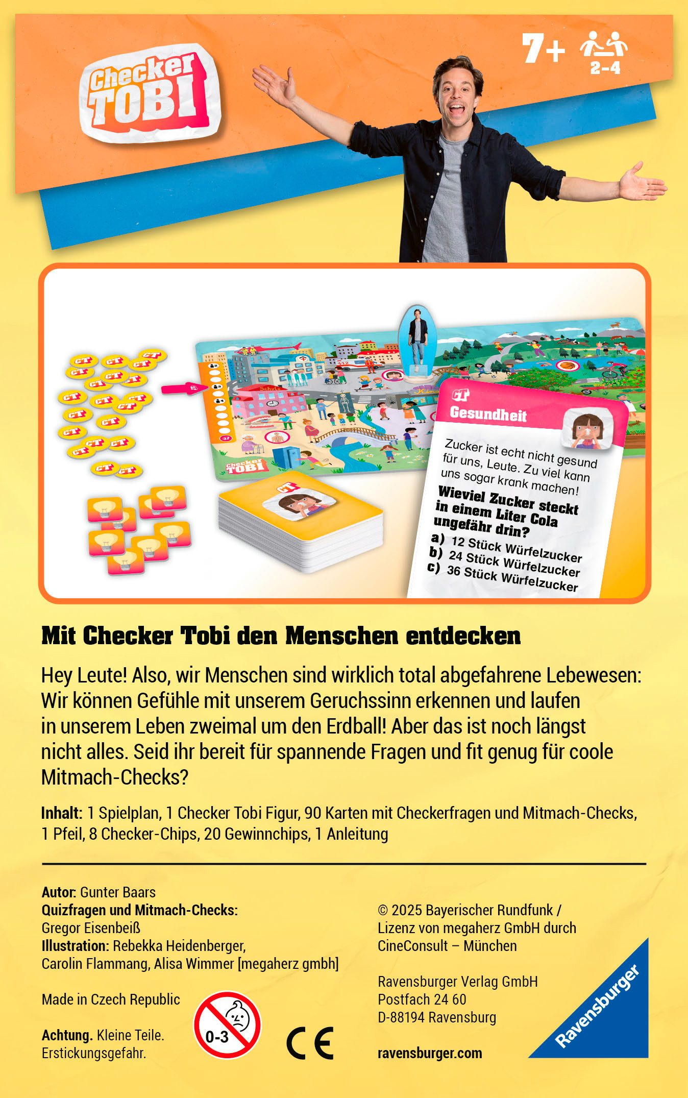 Ravensburger Spiel Checker Tobi: Rund um uns Menschen, Kinderspiel, Made in Europe