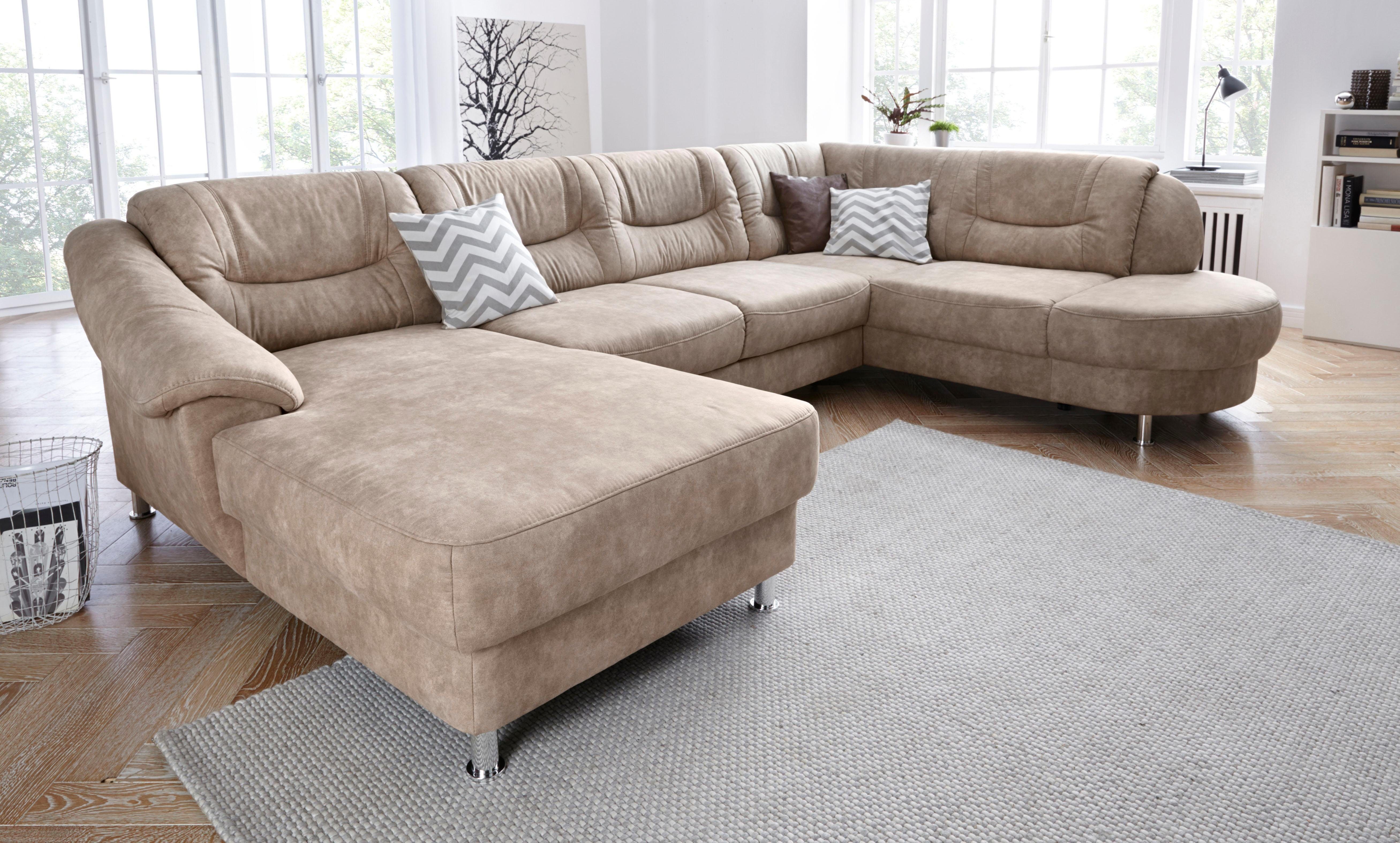 sit&more Wohnlandschaft "Salsa U-Form" mit Federkern, wahlweise mit Bettfun günstig online kaufen